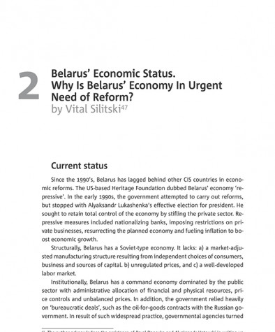 Belarus’ Economic Status. Why Is Belarus’ Economy In Urgent Need of Reform?